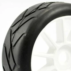 Fastrax 1/8Th Premounted Slick Tyres Grid Iron/Split Spoke