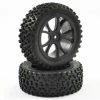 Fastrax Cuboid Buggy Tyres On Black Wheels - 1:10 Buggy Front
