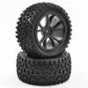 Fastrax Cuboid Buggy Tyres On Black Wheels - 1:10 Buggy Rear