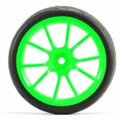 Fastrax 1:10 Street Treaded Tyres On 10 Spoke Neon Green Wheels (4) -Fastrax Sales Shop FAST0072G 2