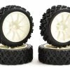 Fastrax 1:10 Rally Tyres On 10 Spoke White Wheels (4)