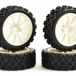 Fastrax 1:10 Rally Tyres On 10 Spoke White Wheels (4)