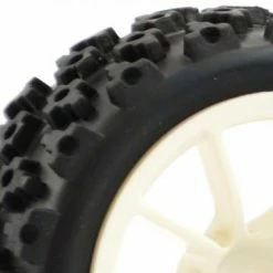 Fastrax 1:10 Rally Tyres On 10 Spoke White Wheels (4) -Fastrax Sales Shop FAST0073W 1