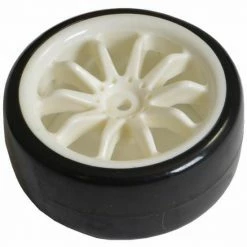 Fastrax 1:10 Drift Tyres On White 10 Spoke Wheels (4) -Fastrax Sales Shop FAST0092W 0