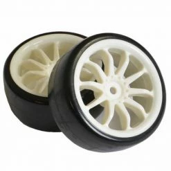 Fastrax 1:10 Drift Tyres On White 10 Spoke Wheels (4) -Fastrax Sales Shop FAST0092W 1