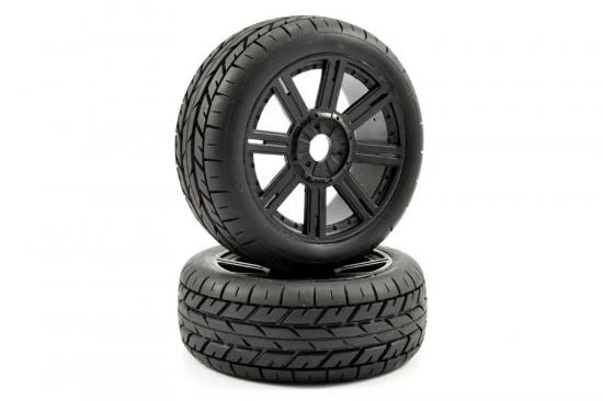 Fastrax 1:8 Eagle Road Tread Tyres Mounted On Black Wheels (2) 3 Fastrax 1:8 Eagle Road Tread Tyres Mounted On Black Wheels (2) - Image 3