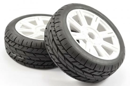 Fastrax 1:8 Eagle Road Tread Tyres Mounted On White Wheels (2) 2 Fastrax 1:8 Eagle Road Tread Tyres Mounted On White Wheels (2) - Image 2