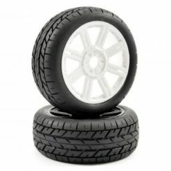 Fastrax 1:8 Eagle Road Tread Tyres Mounted On White Wheels (2) 6 Fastrax 1:8 Eagle Road Tread Tyres Mounted On White Wheels (2) -Fastrax Sales Shop FAST1015W 1