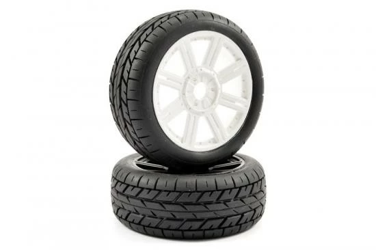 Fastrax 1:8 Eagle Road Tread Tyres Mounted On White Wheels (2) 3 Fastrax 1:8 Eagle Road Tread Tyres Mounted On White Wheels (2) - Image 3