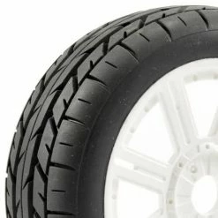 Fastrax 1:8 Eagle Road Tread Tyres Mounted On White Wheels (2)