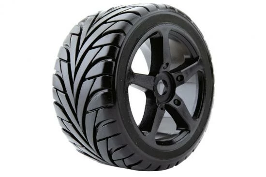 Fastrax 1:8 Truggy Eagle Tyres Mounted On 5 Spoke Black Zero Offset Wheels (2) 2 Fastrax 1:8 Truggy Eagle Tyres Mounted On 5 Spoke Black Zero Offset Wheels (2) - Image 2