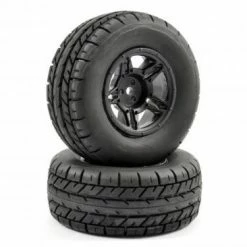 Fastrax 1:10 SC Eagle Treaded Road Tyres Mounted On 12mm Hex Slash 2WD Front Wheels (2) -Fastrax Sales Shop FAST1101B 2