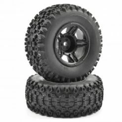 Fastrax 1:10 SC Stinger Tyres Mounted On 12mm Hex Slash 2WD Front Wheels (2) -Fastrax Sales Shop FAST1116B 2