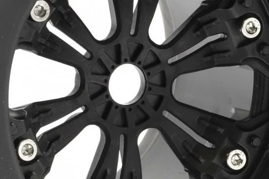 Fastrax Jigsaw 1:8 MT Tyres Mounted On Spoked Black Half Inch Offset Wheels (2) 4 Fastrax Jigsaw 1:8 MT Tyres Mounted On Spoked Black Half Inch Offset Wheels (2) - Image 4