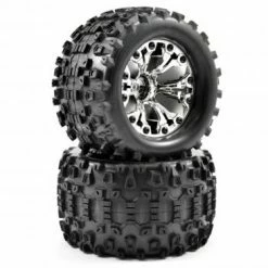 Fastrax 1:10 MT Stinger Mount 6-Spoke Chrome 1/2 Offset (2) -Fastrax Sales Shop FAST1222C 2 1