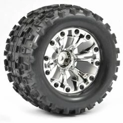 Fastrax 1:10 MT Stinger Mount 6-Spoke Chrome 1/2 Offset (2)