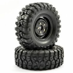 Fastrax Sawblock Scale 1.9 Wheels With Tyres - 108mm OD - Black (2) -Fastrax Sales Shop FAST1266B 1