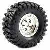 Fastrax Sawblock Scale 1.9 Wheels With Tyres - 108mm OD - Chrome (2)