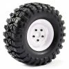 Fastrax Sawblock Scale 1.9 Wheels With Tyres - 108mm OD - White (2) ** CLEARANCE **