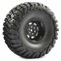 Fastrax Granite Scale 2.2 Wheels With Tyres - 140mm OD - Black (2)