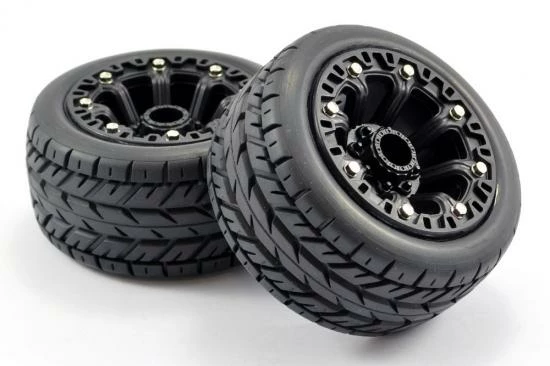 Fastrax 1:16 Eagle Tyres Mounted On Black 8SP 12mm Hex Wheels (2) ** CLEARANCE ** 3 Fastrax 1:16 Eagle Tyres Mounted On Black 8SP 12mm Hex Wheels (2) ** CLEARANCE ** - Image 3