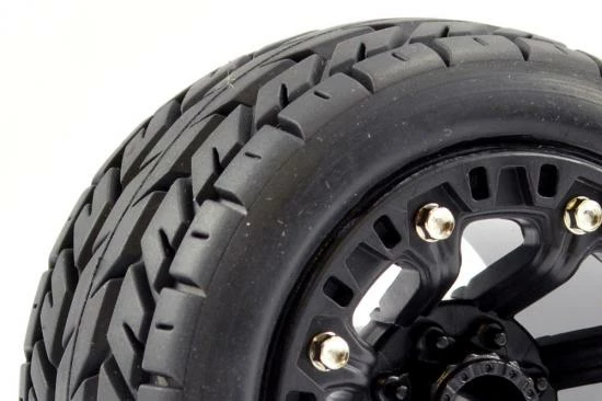 Fastrax 1:16 Eagle Tyres Mounted On Black 8SP 12mm Hex Wheels (2) ** CLEARANCE ** 4 Fastrax 1:16 Eagle Tyres Mounted On Black 8SP 12mm Hex Wheels (2) ** CLEARANCE ** - Image 4