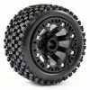 Fastrax 1:16 Stinger Tyres Mounted On Black 8SP 12mm Hex Wheels