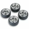 Fastrax Drift D1 Tyres Mounted On 9mm Offset 5 Spoke Chrome Wheels (4)