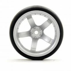 Fastrax Drift D1 Tyres Mounted On 9mm Offset 5 Spoke Satin Silver Wheels (4) -Fastrax Sales Shop FAST1354SS D19 1
