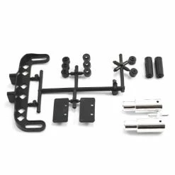 Fastrax Twin Chrome Exhaust Pipes With Rear Body Mount