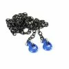 Fastrax Deluxe Aluminium Blue Winch Hooks + Black Chain Set