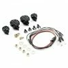 Fastrax Light Set W/Led - Lenses Wire Connector 4Pc - Round