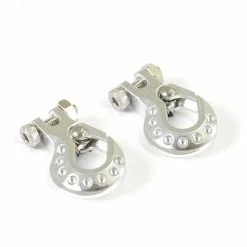 Fastrax Deluxe Aluminium Winch Hook (2Pc) - Silver