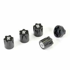 Fastrax Antidust Aluminium M4 Wheel Nut Covers (4Pc) - Black