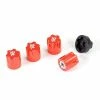 Fastrax Antidust Aluminium M4 Wheel Nut Covers (4Pc) - Red