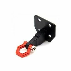 Fastrax Deluxe Aluminium Bumper Mount Plate + Shackle Red