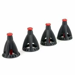 Fastrax Scale 6-Ton Alloy Adjustable Scale Height Jack Stand (4Pc) - Black