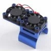 Fastrax Clip On 1:10 540 Size Motor Heatsink With Dual Fan - Blue