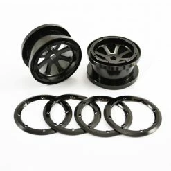 Fastrax 8 Spoke 2.2 Alloy Beadlock Wheels For Axial Wraith - 1 Pair